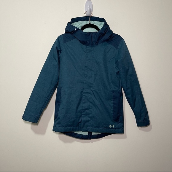 Under Armour Teal youth child teen infrared thermo layer winter jacket in Y-L - Picture 1 of 12